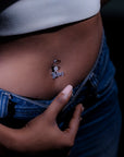 Glitter Baby Belly Button Ring