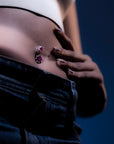 Noir Bloom Belly Button Ring