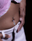 Verdant Glow Belly Button Ring