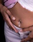 Floral Arch Belly Button Ring