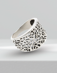 Tribal Bloom Silver Ring