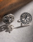 Starry Mandala Silver Studs