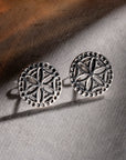 Starry Mandala Silver Studs