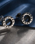 Chronos Circle Silver Studs