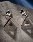 Tri-Point Harmony Silver Studs