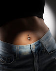 Scarlet Bloom Belly Button Ring