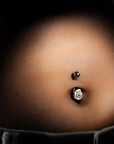 Scarlet Bloom Belly Button Ring