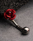 Scarlet Bloom Belly Button Ring