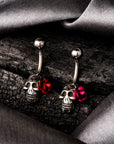 Crimson Rose Rebel Belly Button Ring