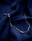 Midnight Cascade Silver Bracelet