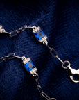 Midnight Cascade Silver Bracelet