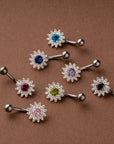 Starlight Blossom Belly Button Ring