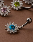 Starlight Blossom Belly Button Ring