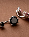 Noir Bloom Belly Button Ring