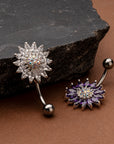 Aurora Bloom Belly Button Ring