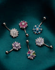 Vivid Petals Belly Button Ring