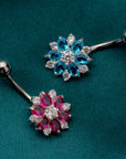 Vivid Petals Belly Button Ring