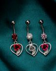 Eternal Love Rose Belly Button Ring