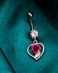 Eternal Love Rose Belly Button Ring