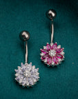 Dewdrop Bloom Belly Button Ring