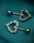 Crystal Frame Belly Button Ring