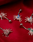 Spider Spark Belly Button Ring