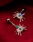 Spider Spark Belly Button Ring