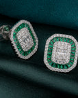 Emerald Hymn Silver Earrings