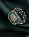 Emerald Nexus Silver Ring