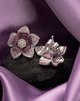 Amethyst Bloom Silver Earrings