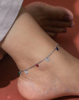 Clover Silver Anklet