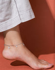 Astraea Silver Anklet