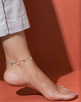 Clover Silver Anklet