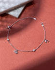 Delphine Silver Anklet