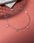 Lily Silver Anklet