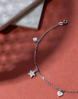 Astraea Silver Anklet