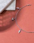 Emery Silver Anklet