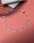 Zinnia Silver Anklet