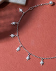 Zinnia Silver Anklet