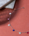 Clover Silver Anklet