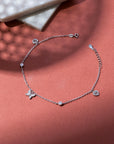 Yara Silver Anklet