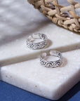 Ocean Crest Silver Toe Ring