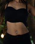 Gabrielle Angel Silver Belly Button Ring