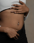 Penelope Gleam Silver Belly Button Ring