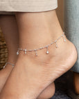 Sitara Silver Anklet
