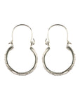 Lucia Crescent Silver Earrings