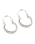 Lucia Crescent Silver Earrings