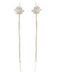 Snowflake Whisper Silver Threader Earrings