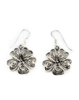 Urumi Floral Silver Earrings