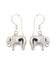 Shining Elephant Silver Earrings